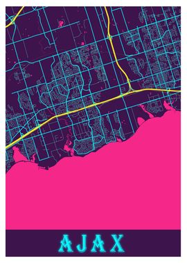 Ajax Neon City Map