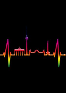 Berlin Skyline Heartbeat