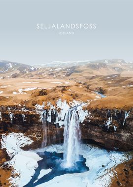 Iceland Waterfall Artwork