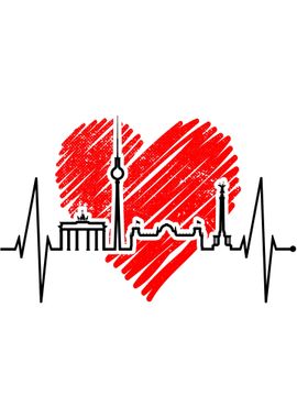 Berlin Skyline Heartbeat