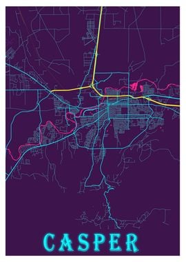 Casper Neon City Map