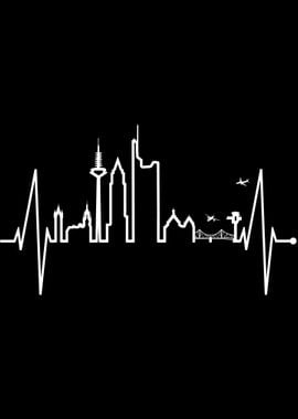 Frankfurt Skyline Heart