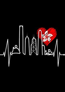 Hong Kong Skyline Heart