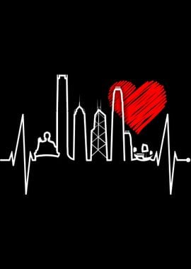 Hong Kong Skyline Heart