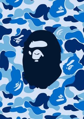 'bape camo monkey hypebeast' Poster, picture, metal print, paint by ...