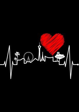 Las Vegas Skyline Heart