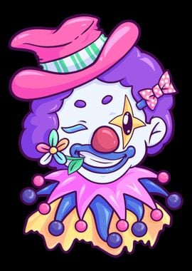 Clown Face Costume Carniva