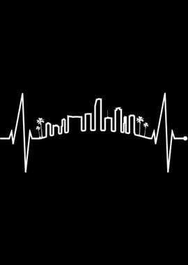 Miami Skyline Heartbeat