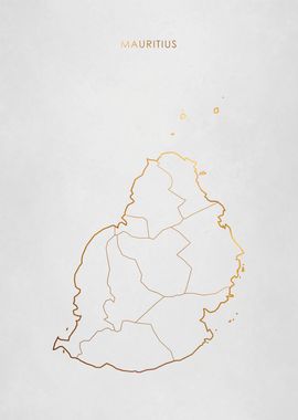 Gold Mauritius Map