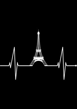 Paris Skyline Heartbeat