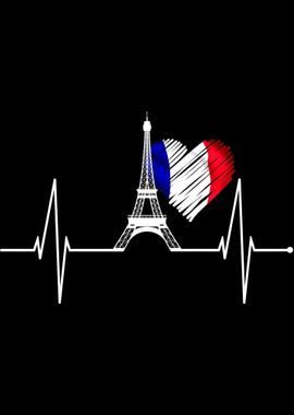 Paris Skyline Heartbeat