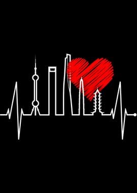 Shanghai Skyline Heartbeat