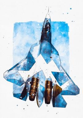 Su50 PAKFA Watercolor