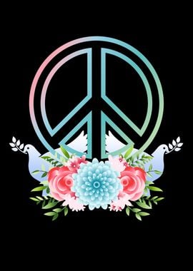 Peace Symbol colorful anti