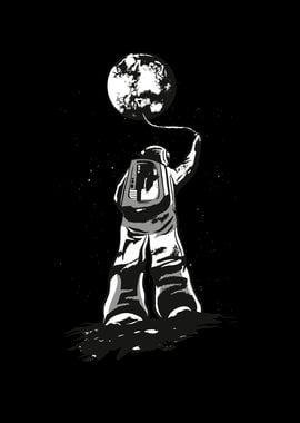 Moon Balloon Astronaut