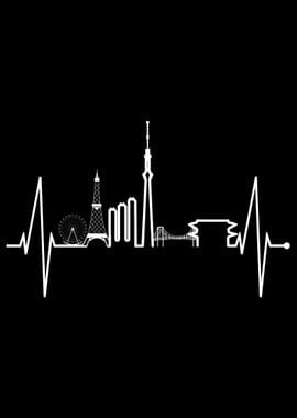 Tokyo Skyline Heartbeat