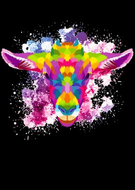 Pop Art Colorful Sheep