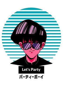 Anime Party Boy 80s Retro