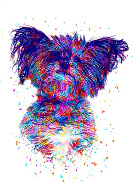 abstract dog pop art