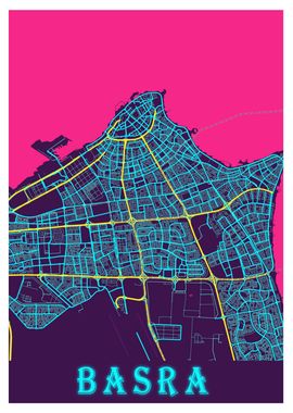 Basra Neon City Map