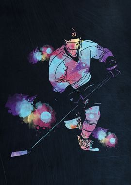 Hockey Watercolor