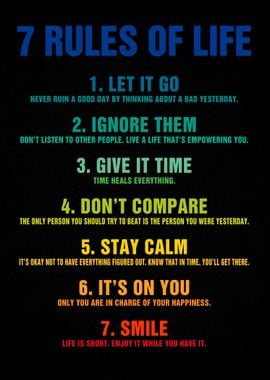 7 Rules Of Life Rainbow