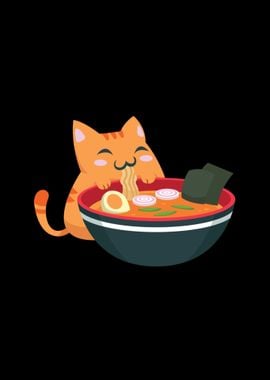 Kawaii Cat Anime Ramen