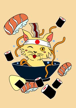 Cat cute ramen