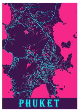 Phuket Neon City Map