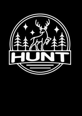 Hunt Deer Hunting Logo