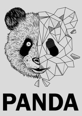 Geometric Panda Bear