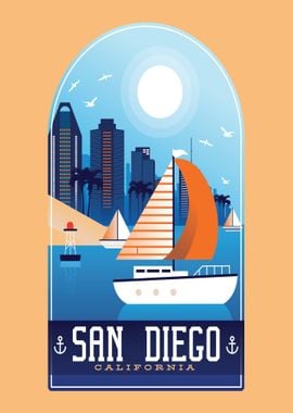 SAN DIEGO LOGO RETRO