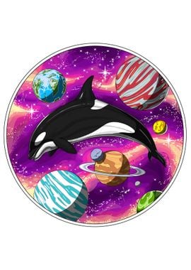 Psychedelic Orca Whale