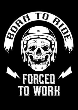 Born to Ride biker skull