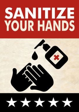 SANITIZE YOUR HANDS Black