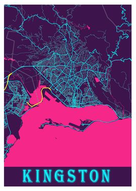 Kingston Neon City Map