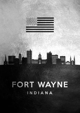 Fort Wayne Indiana Skyline