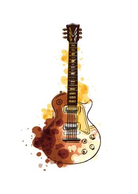 Guitar Watercolor Gift