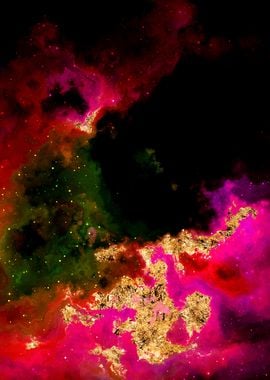 100 Starry Nebula in Space