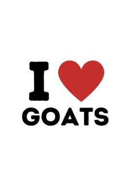 I Love Goats Simple Heart