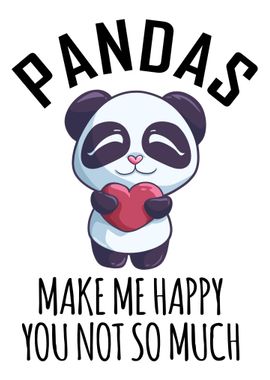 Pandas Make Me Happy heart