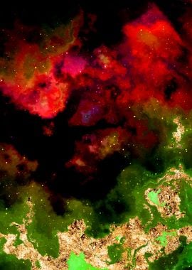 100 Starry Nebula in Space