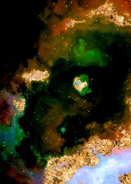 100 Starry Nebula in Space