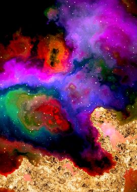 100 Starry Nebula in Space