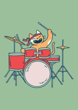 Drummer Cat music design