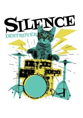 Cat Drummer Destroyer of