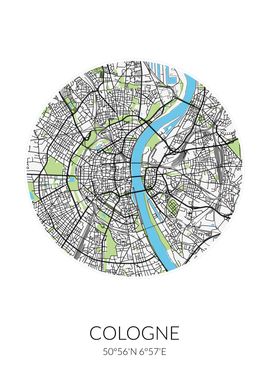 Cologne Circle City Map