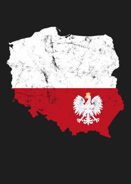 Poland Map Polish Eagle 