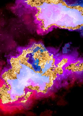 100 Starry Nebula in Space