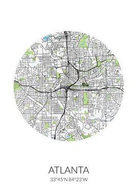 Atlanta Circle City Map